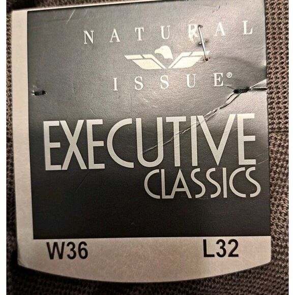 Natural Issue Executive Classics Brown Pants Size 36x32 Dress Pants New - Picture 7 of 7